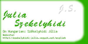 julia szekelyhidi business card